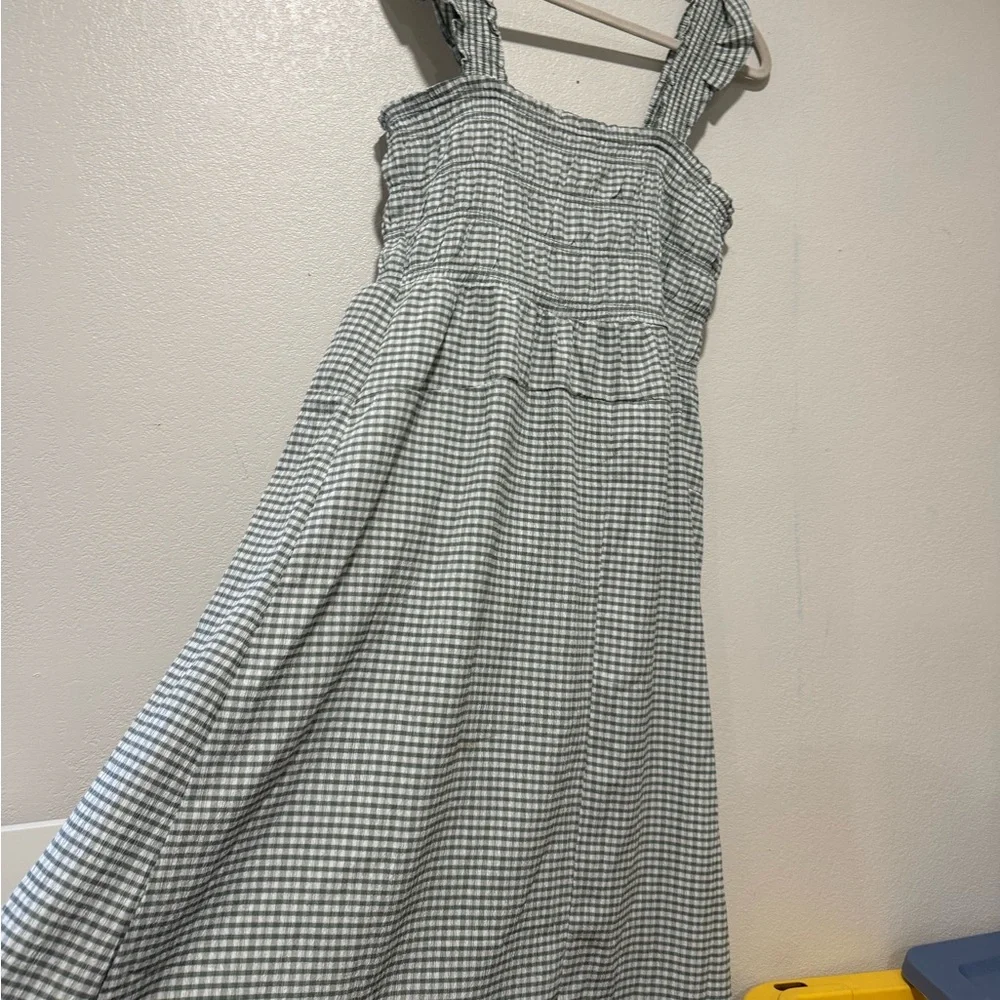 Green and white Gingham Dress - Picture 3 of 5